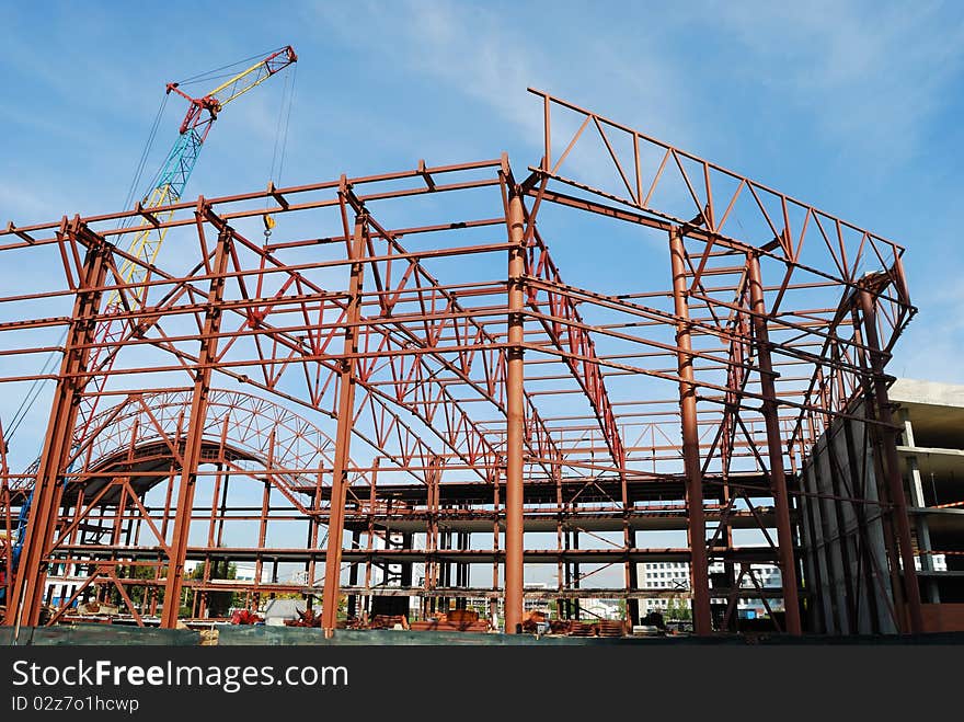 Metal designs on a building site. Metal designs on a building site