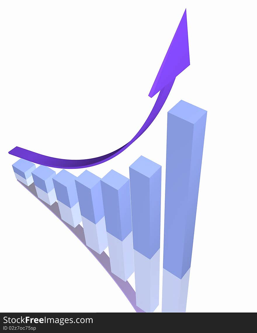 Business Graph shows success in business