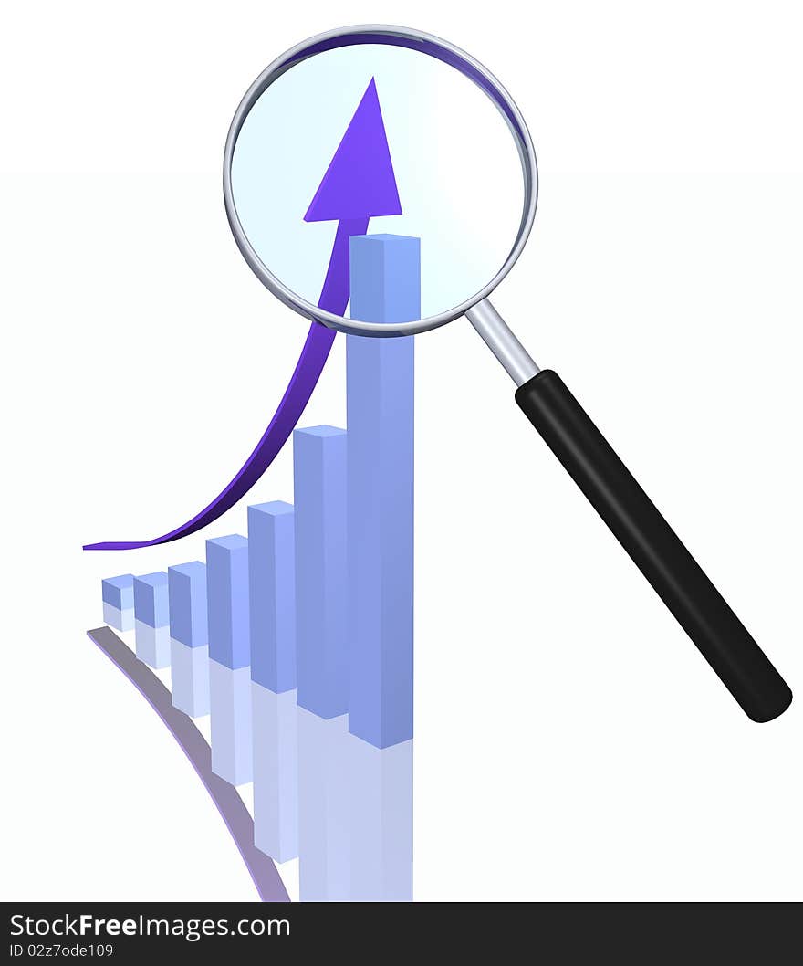 Business Graph shows success in business