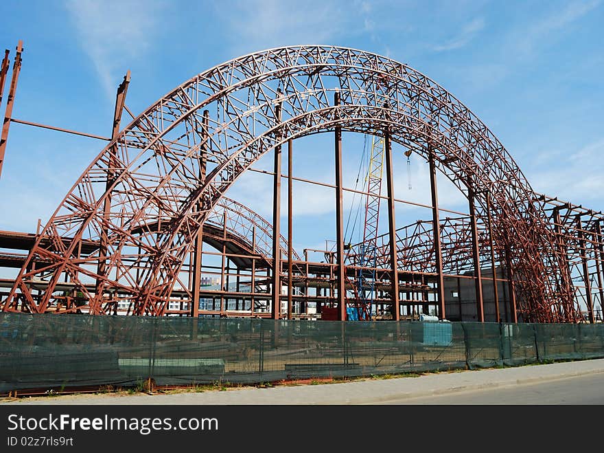 Metal designs on a building site. Metal designs on a building site