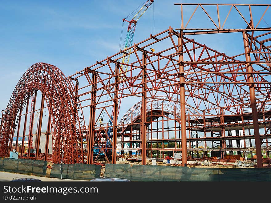 Metal designs on a building site. Metal designs on a building site