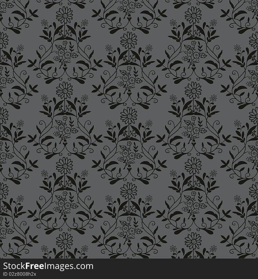 Black antique seamless,vector illustration