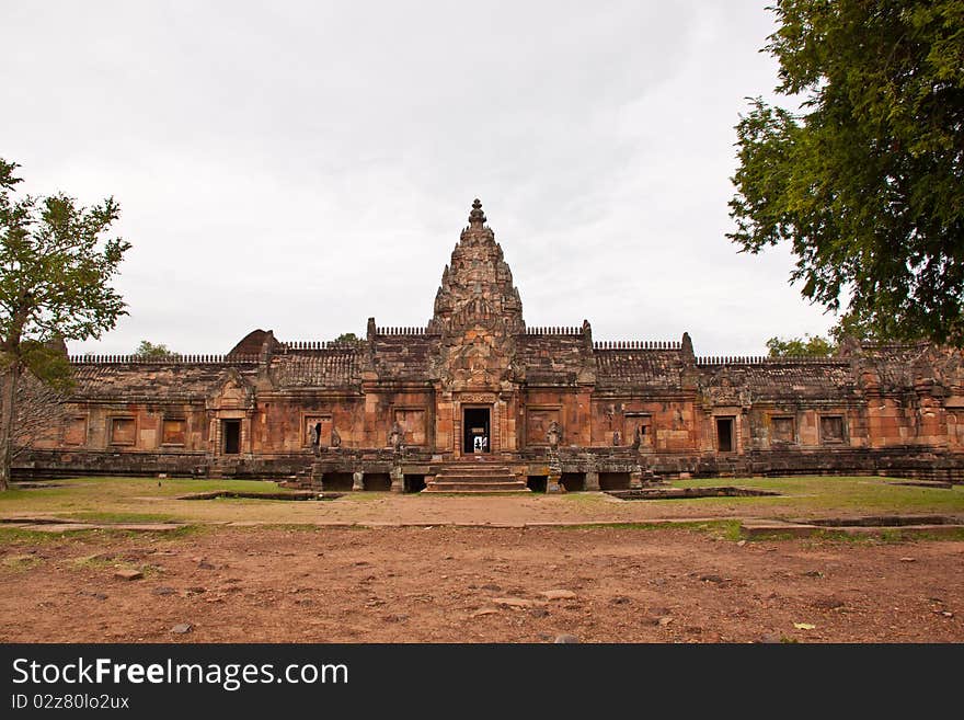 Stone castle in northeast of thailand