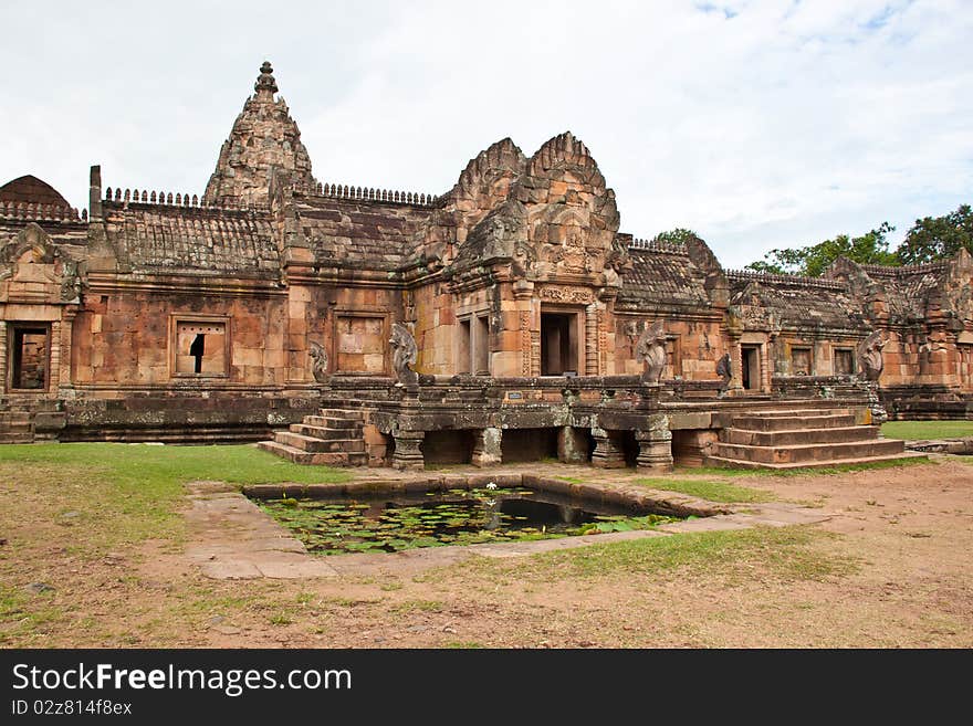 Stone castle in northeast of thailand