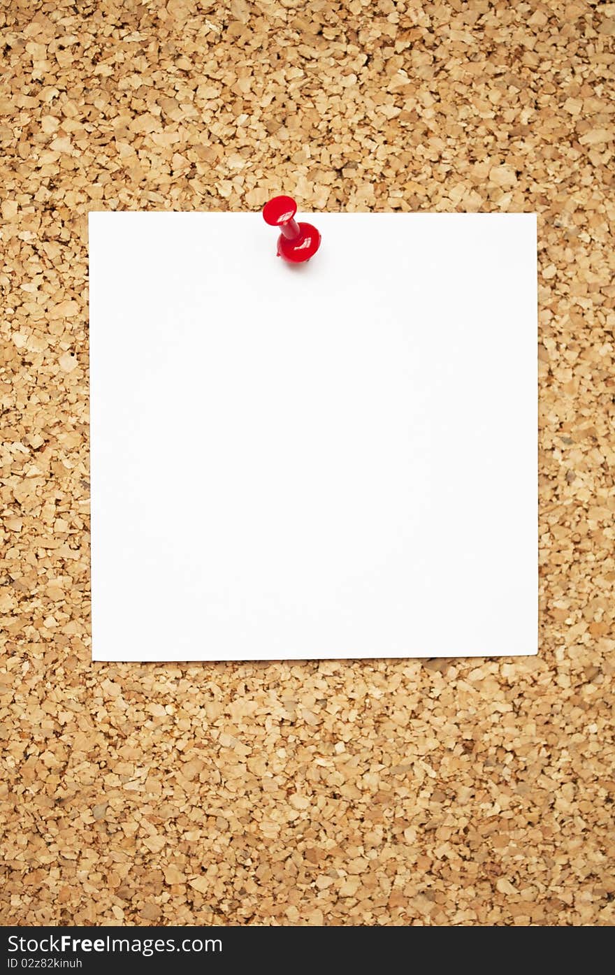 Blank Paper On Cork Board