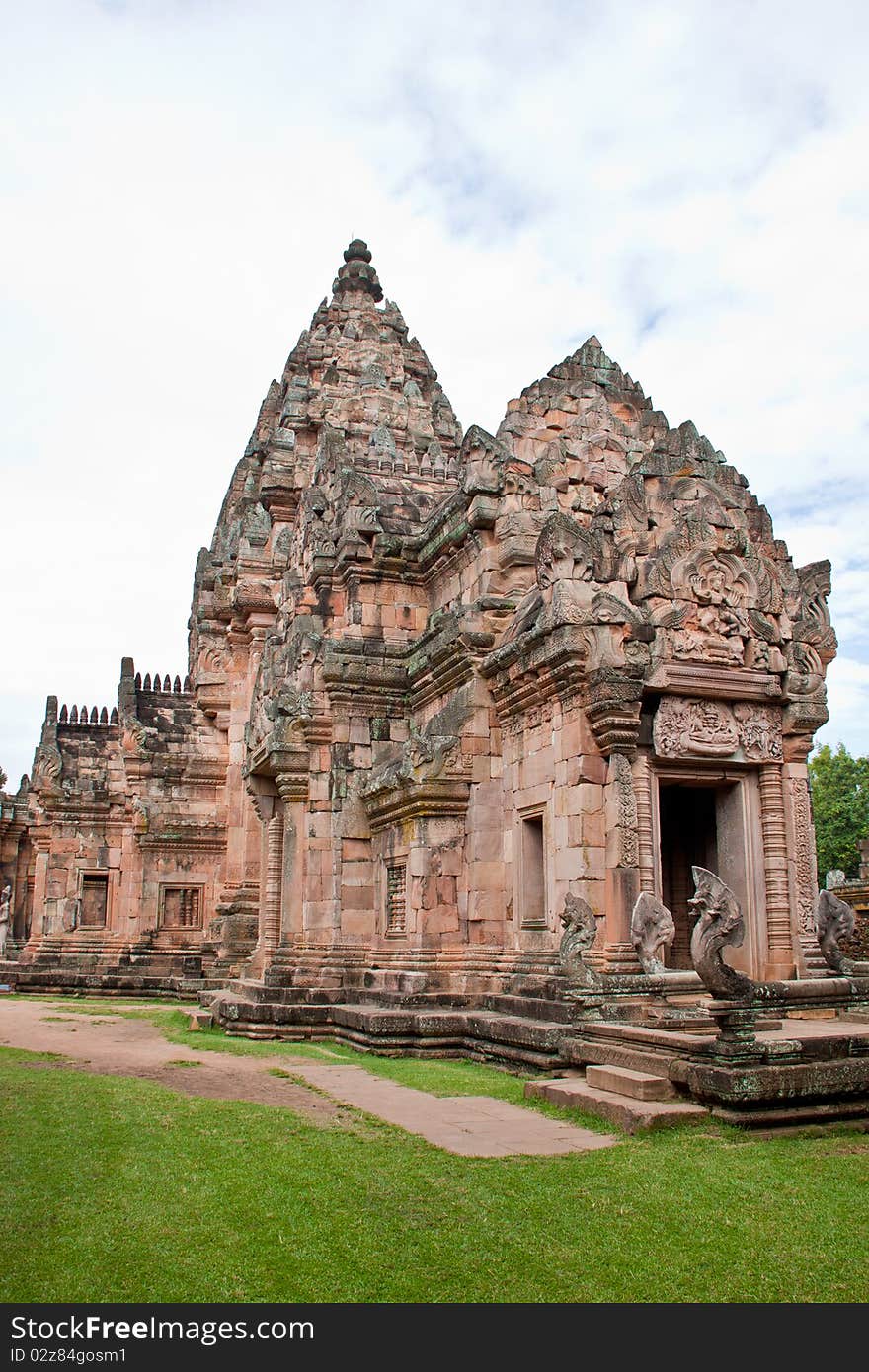 Stone castle in northeast of thailand