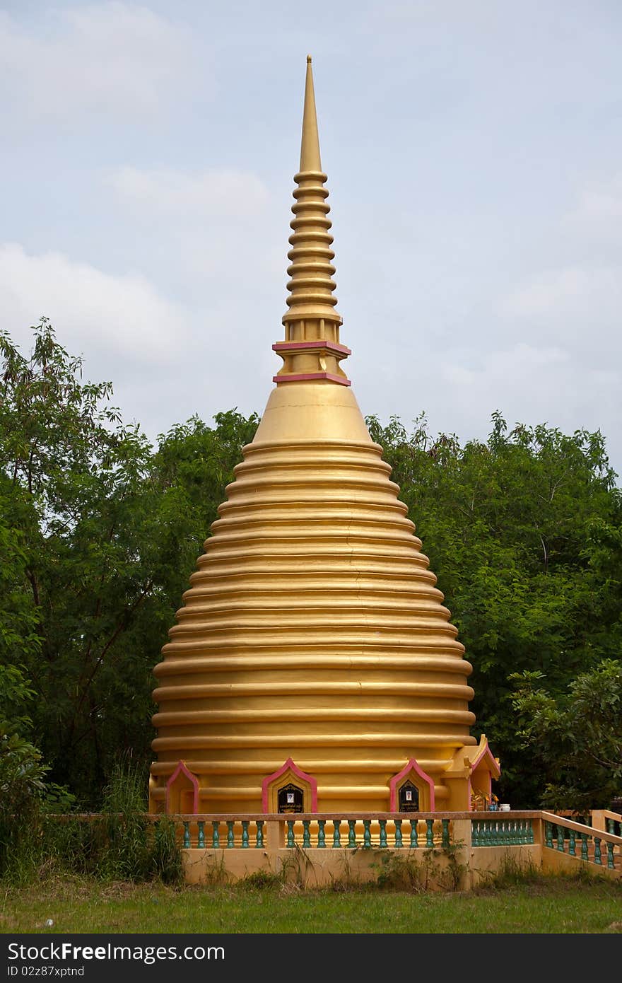 Golden pagoda with classic style. Golden pagoda with classic style