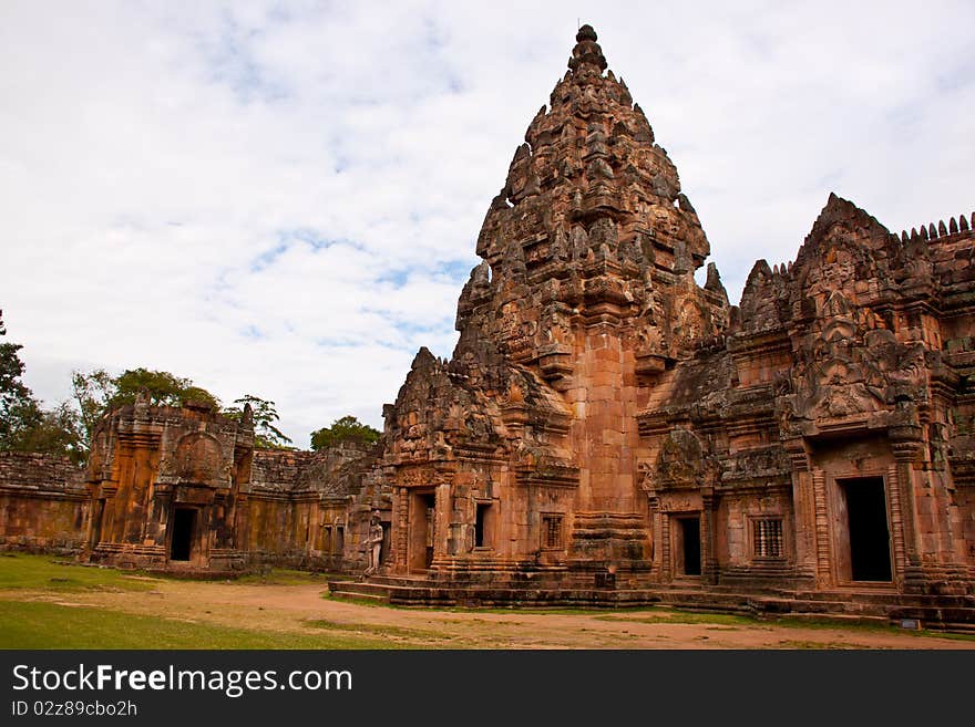 Stone castle in northeast of thailand