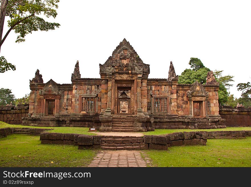 Stone castle in northeast of thailand