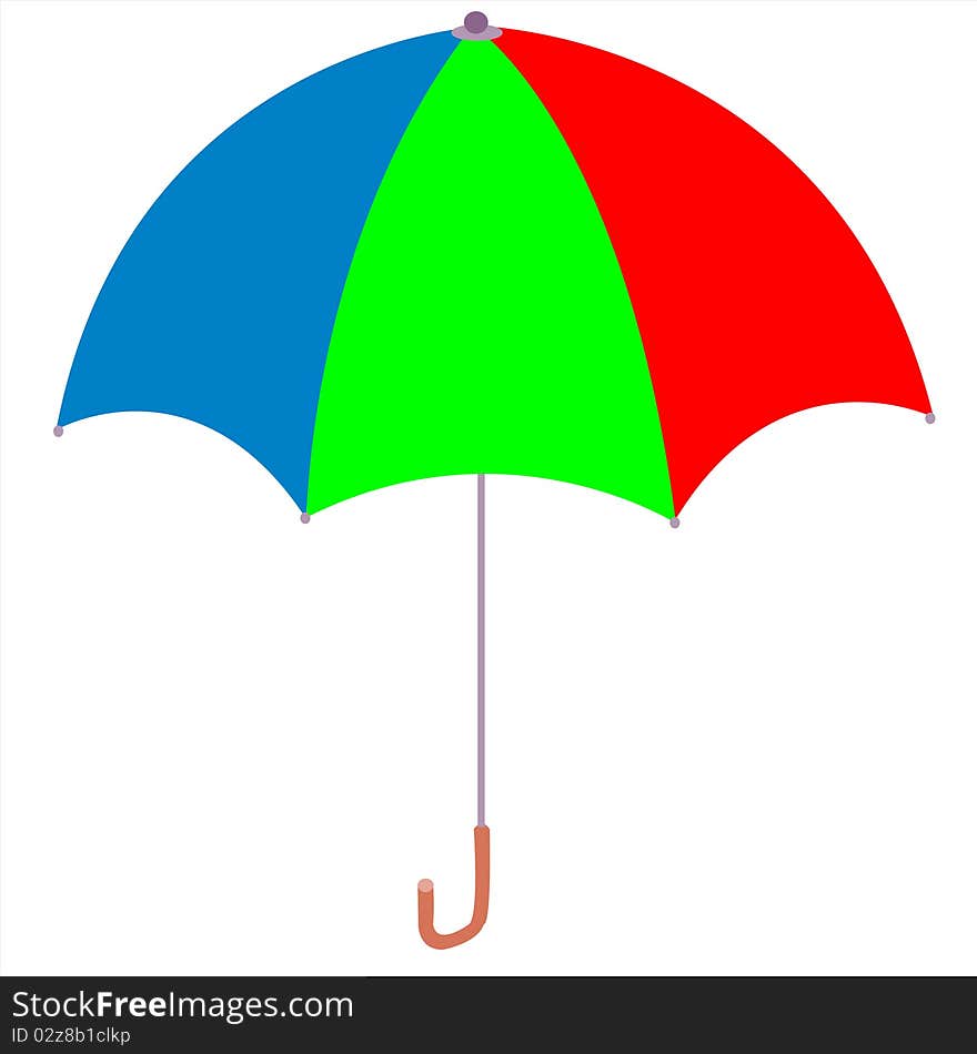 Varicoloured umbrella