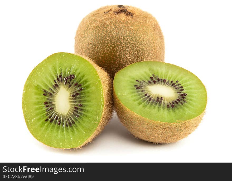 Kiwi on white background