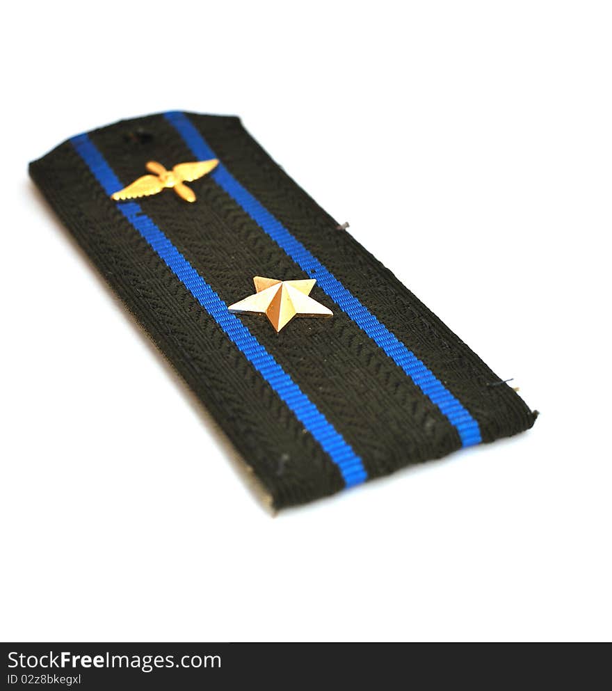 Epaulets of the Russian officer of military-air forces. Epaulets of the Russian officer of military-air forces