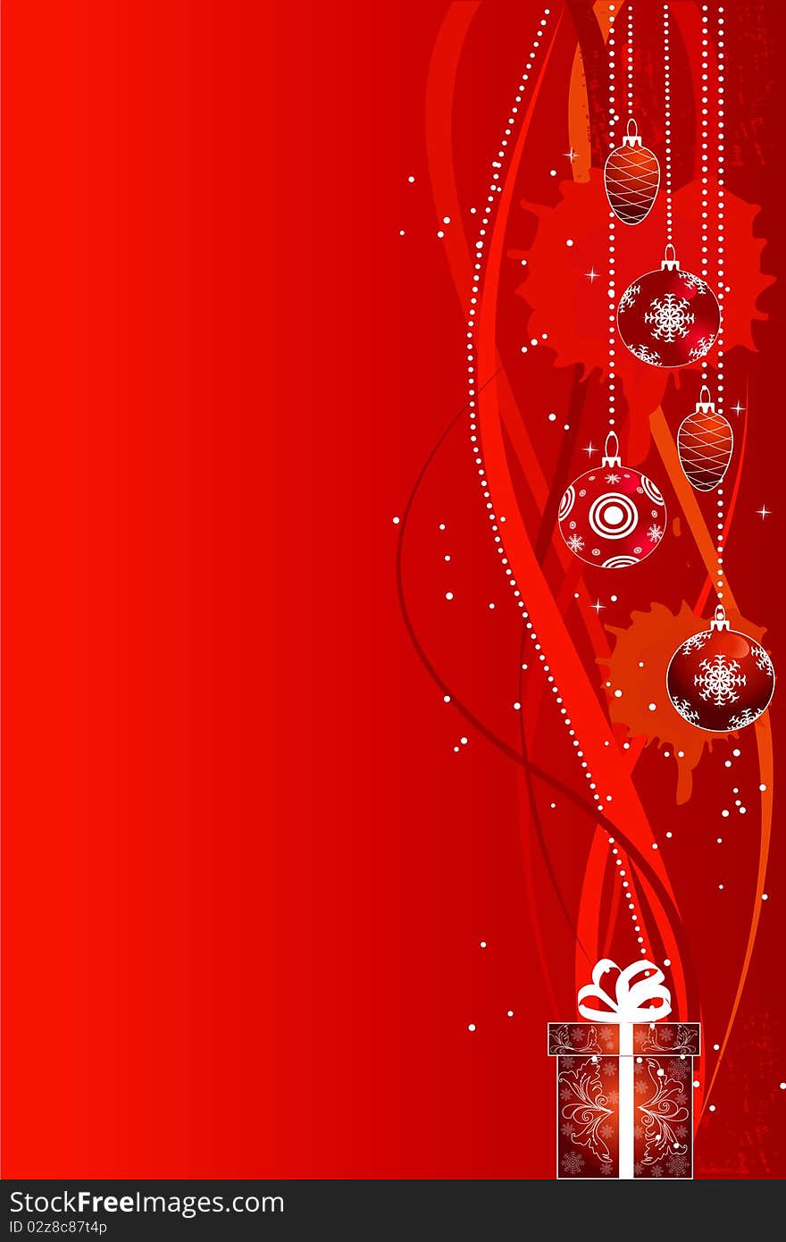 Abstract background with christmas decoration, illustration. Abstract background with christmas decoration, illustration