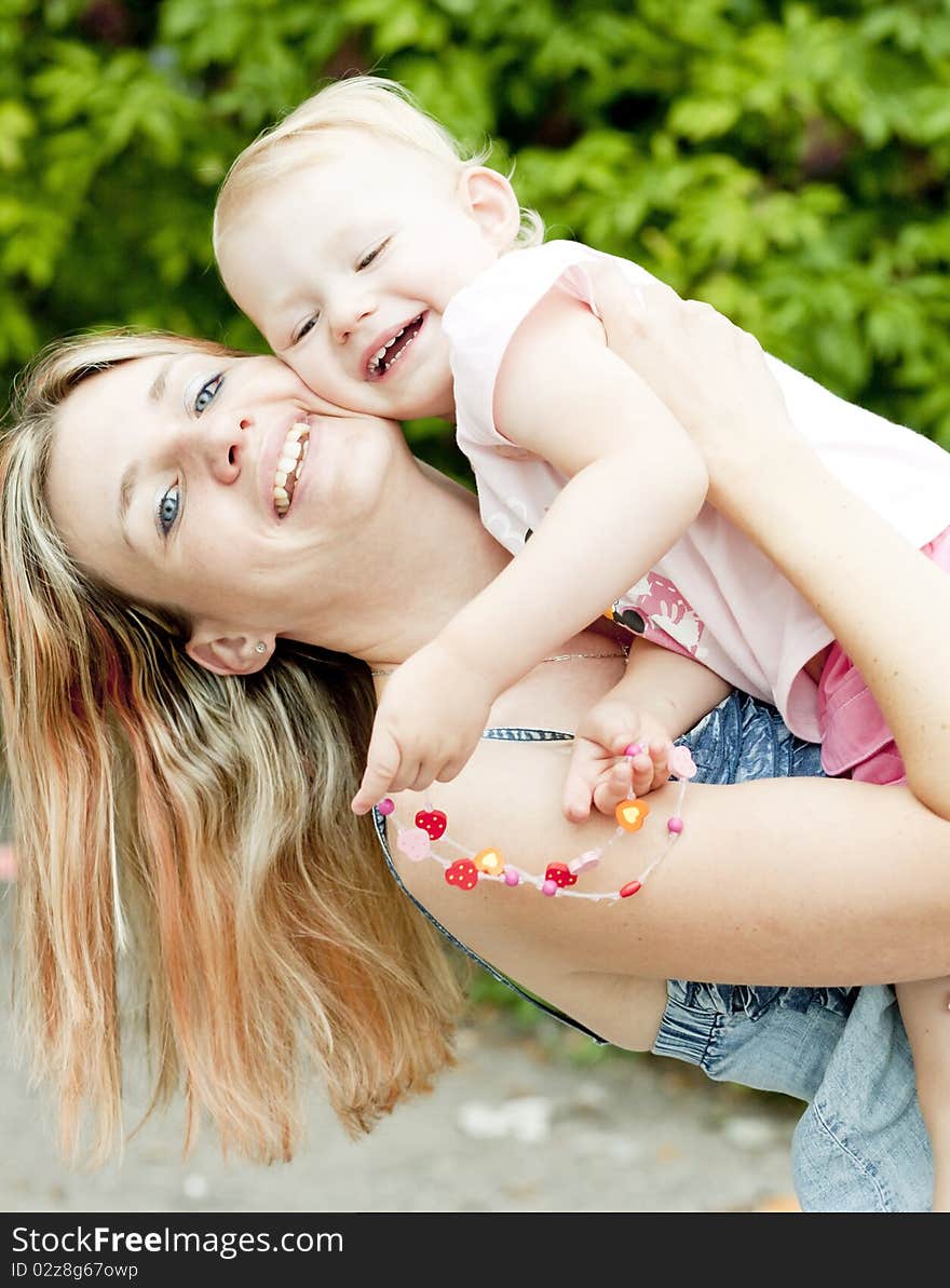 Portrait of mother with her little daughter. Portrait of mother with her little daughter