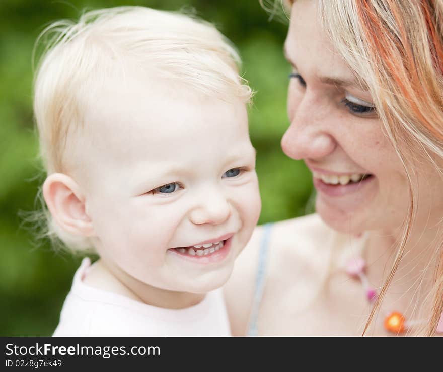 Portrait of mother with her little daughter. Portrait of mother with her little daughter