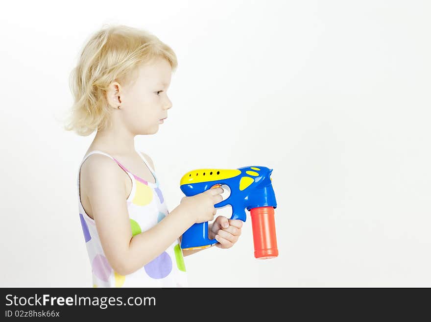 Girl With Bubbles Maker