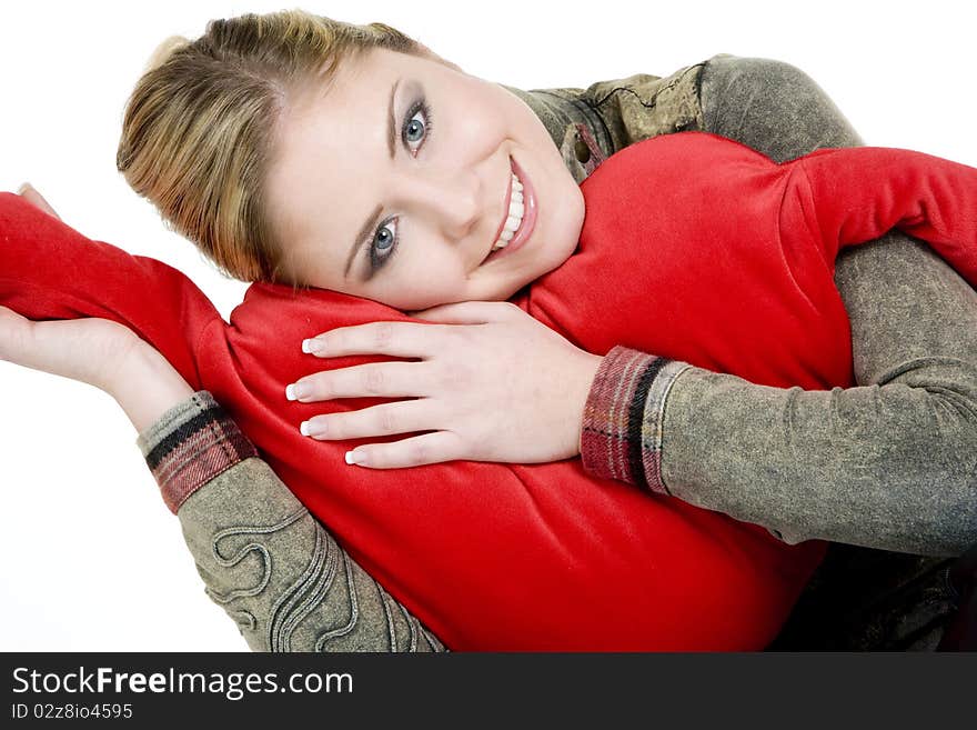 Woman Holding A Heart