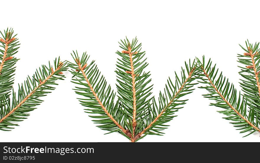 Christmas decoration on white background