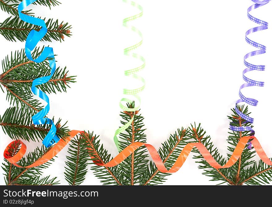 Christmas decoration on white background