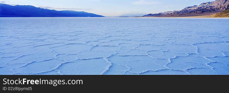 Badwater in death valley California. Badwater in death valley California
