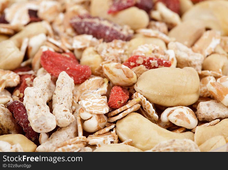 Muesli mix with goji berries