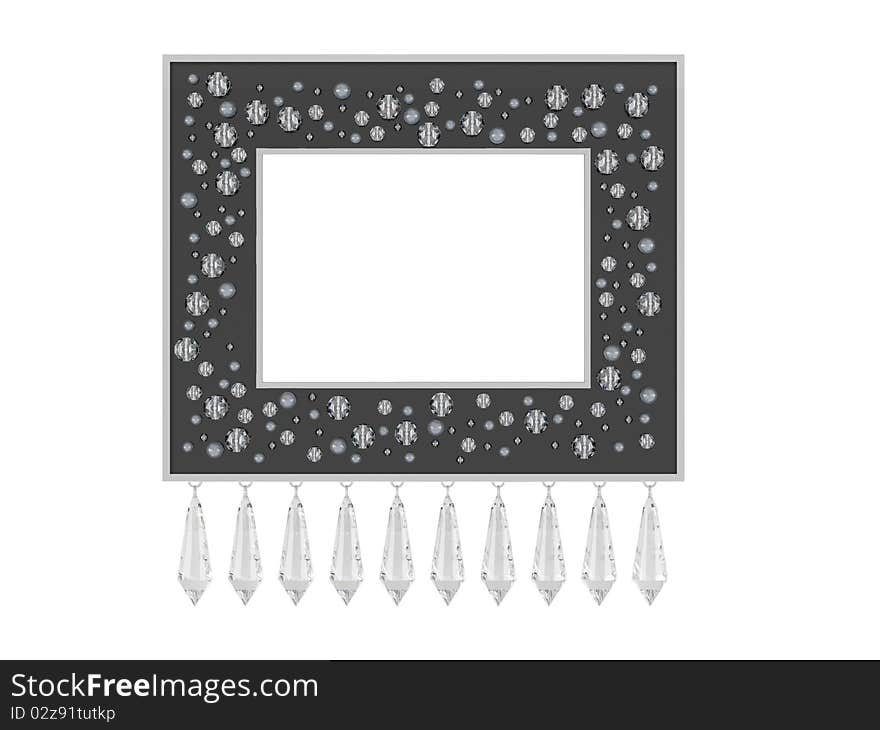 Elegance empty picture frame isolated on white, similar frames available in my portfolio