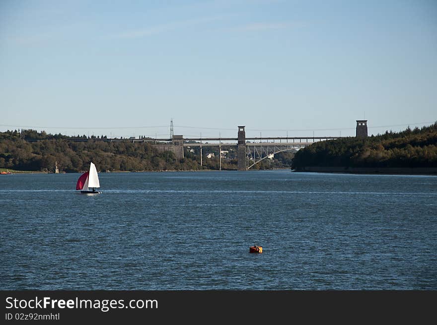 Overlooking the Menai Straights and the bridges linking Anglesey to mainland Wales