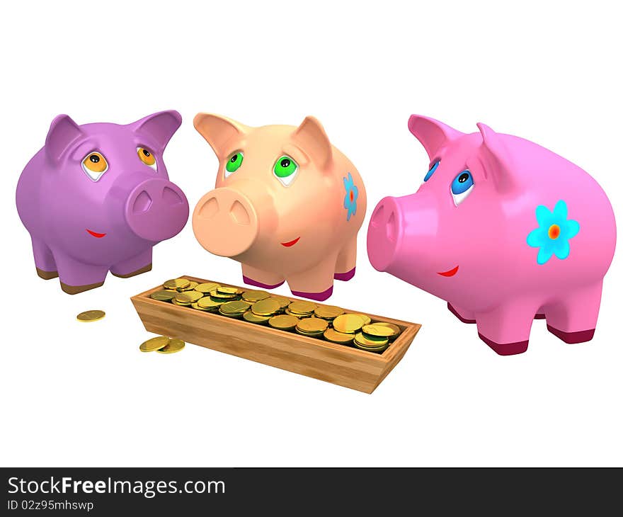 Pig a coin box