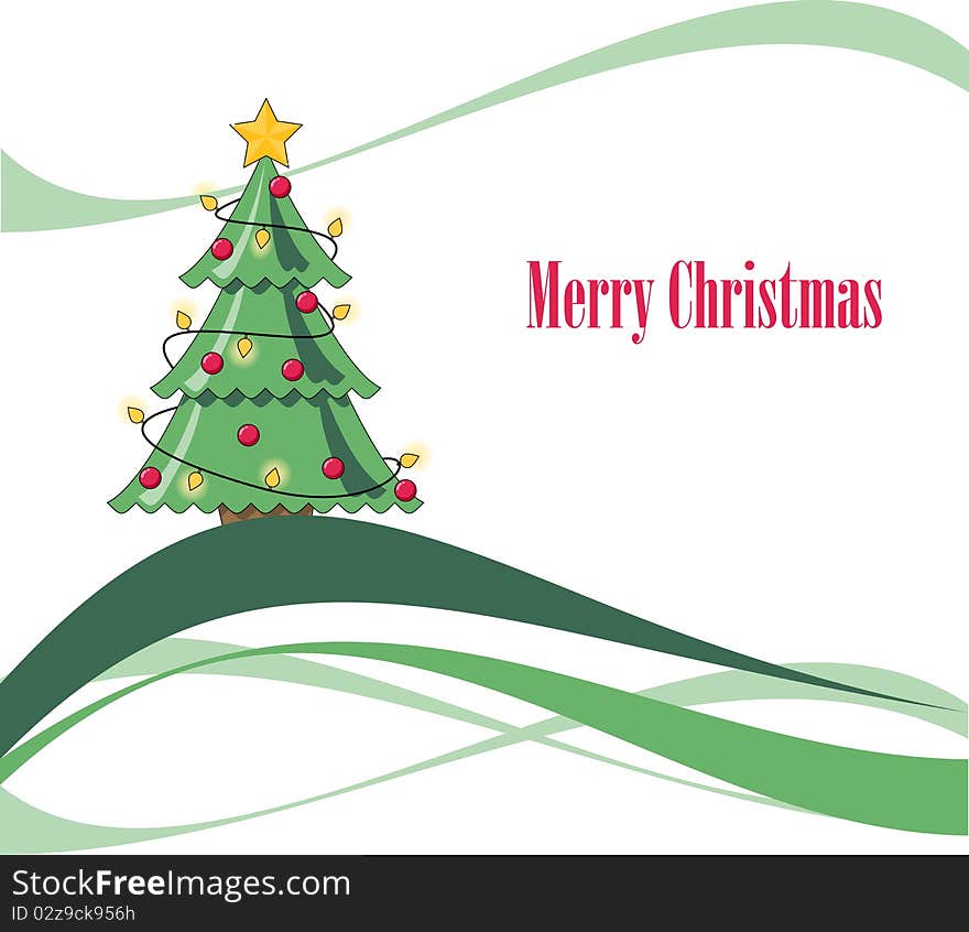 Abstract Christmas card with editable text