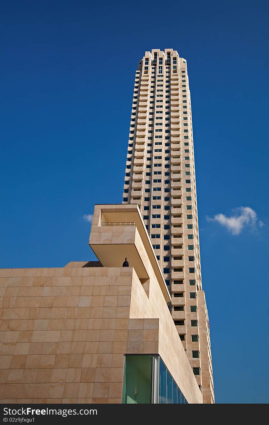 Modern Rotterdam with innovative skyscraper. Modern Rotterdam with innovative skyscraper