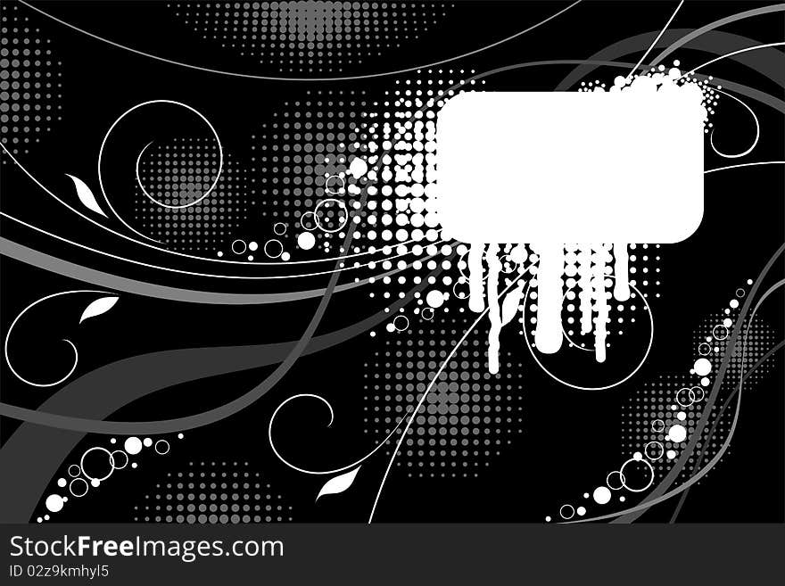 White border on a grunge black background