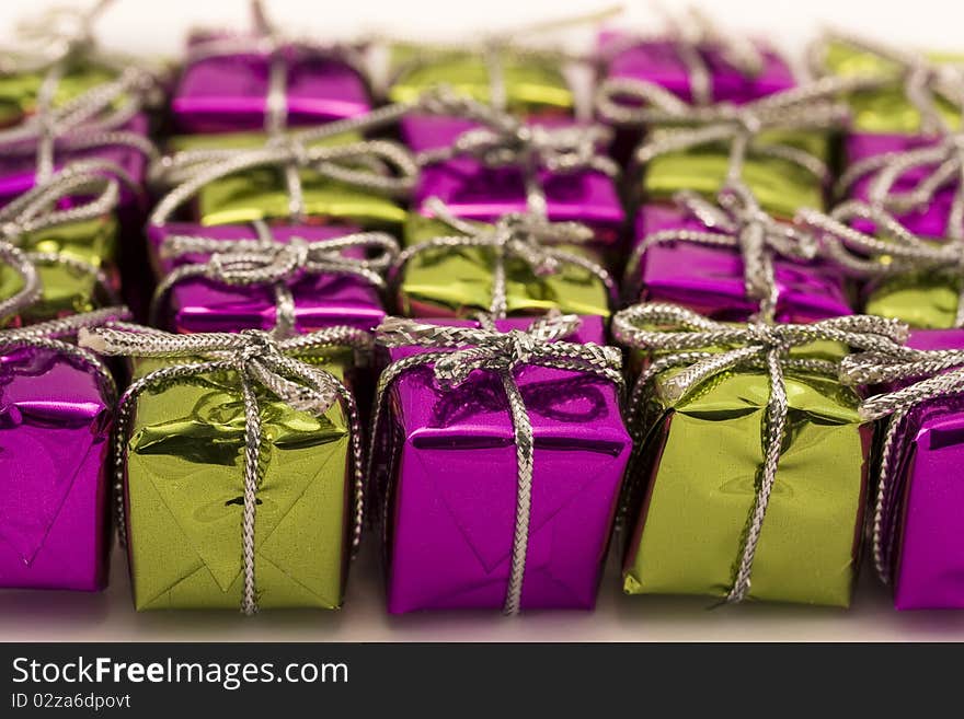 Purple And Green Parcel Background