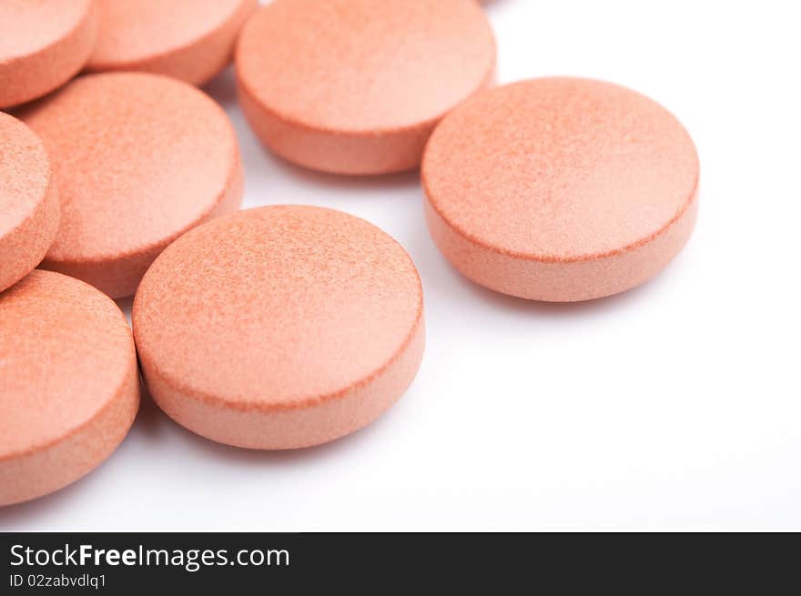 Orange Pills Close-up