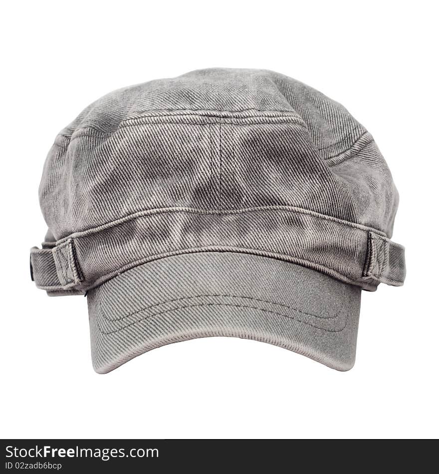 Gray cap isolated on white