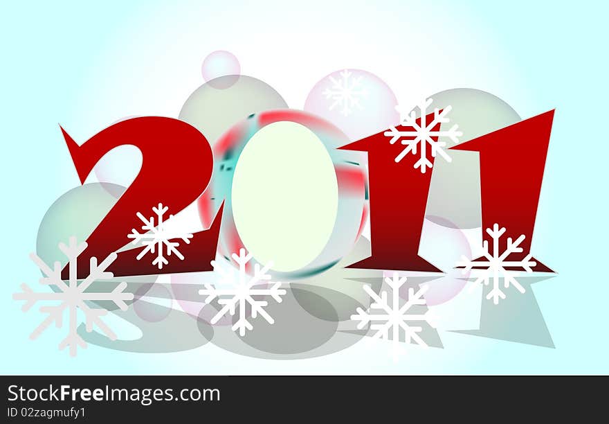 Illustration new year background blue