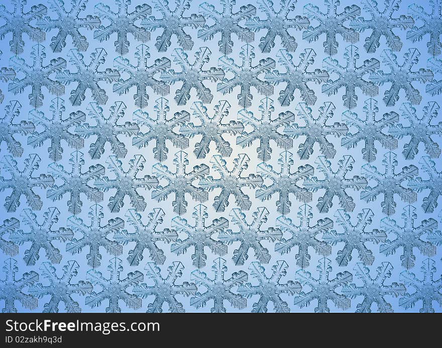 Blue snowflakes as christmas and winter background