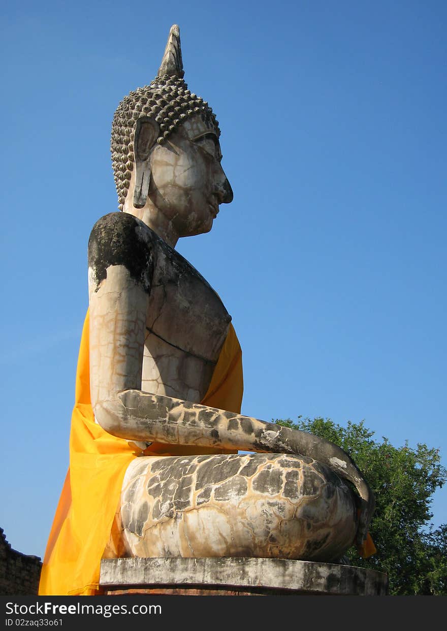 Side Profile of Buddha Statue. Sukhothai Thailand. Side Profile of Buddha Statue. Sukhothai Thailand