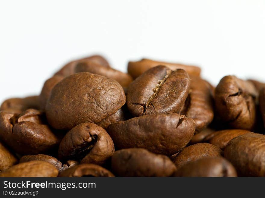 Coffebeans On White Background