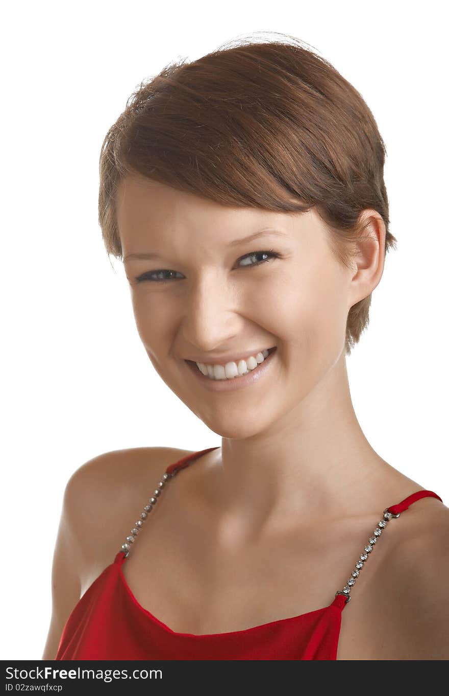 Smiling Girl In Red