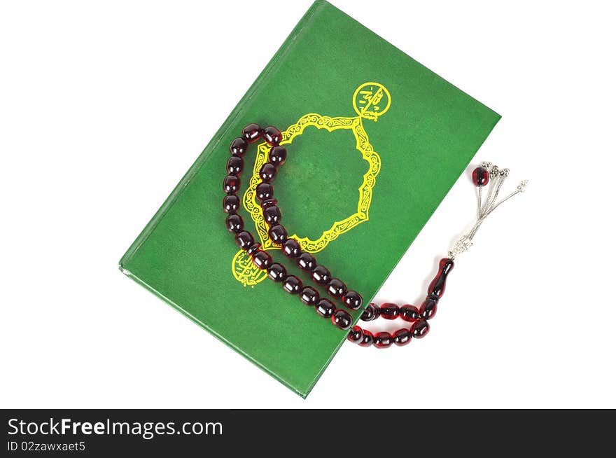 Muslim rosary beads and Quran