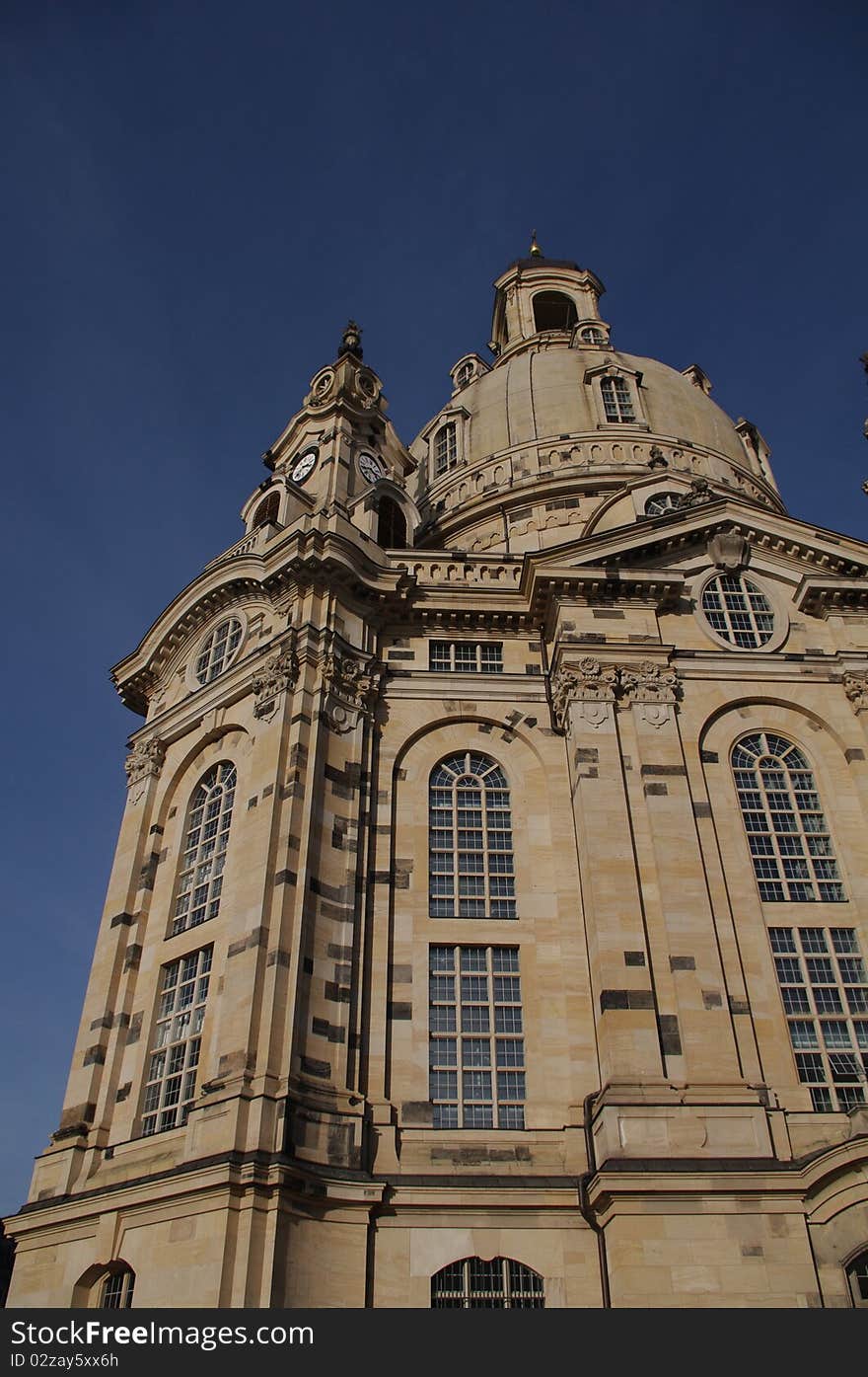 Elevation of the reconstructed Woman´s Chruch in Dresden, Germany. Elevation of the reconstructed Woman´s Chruch in Dresden, Germany