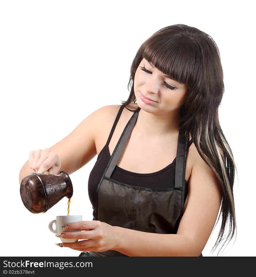 Women Fill Coffee Cup