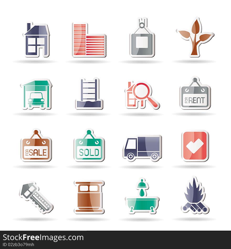 Real Estate and building icons - Vector Icon Set