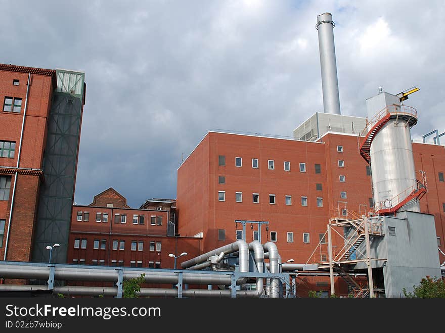 Partial view of a coal energy plant at Westhafen, Berlin, Germany