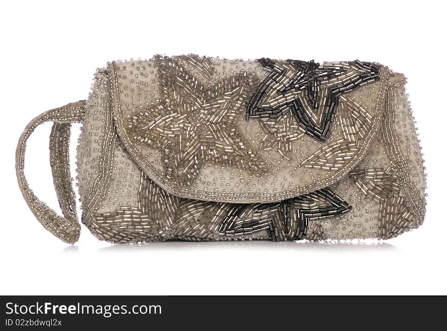 Womens Silver Glittery Purse