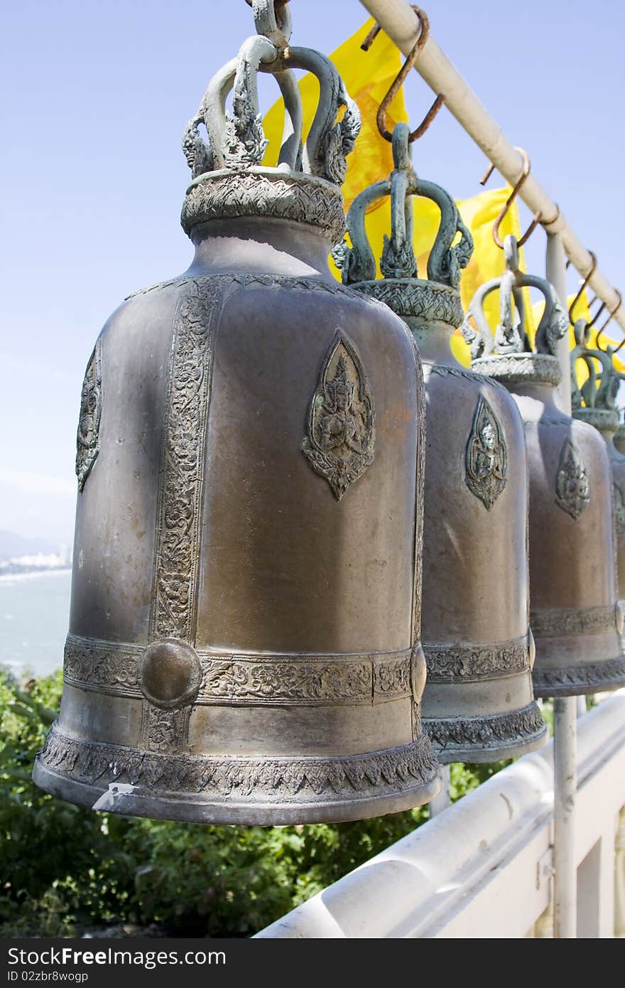 Bell in buddisht temple. Thailand.