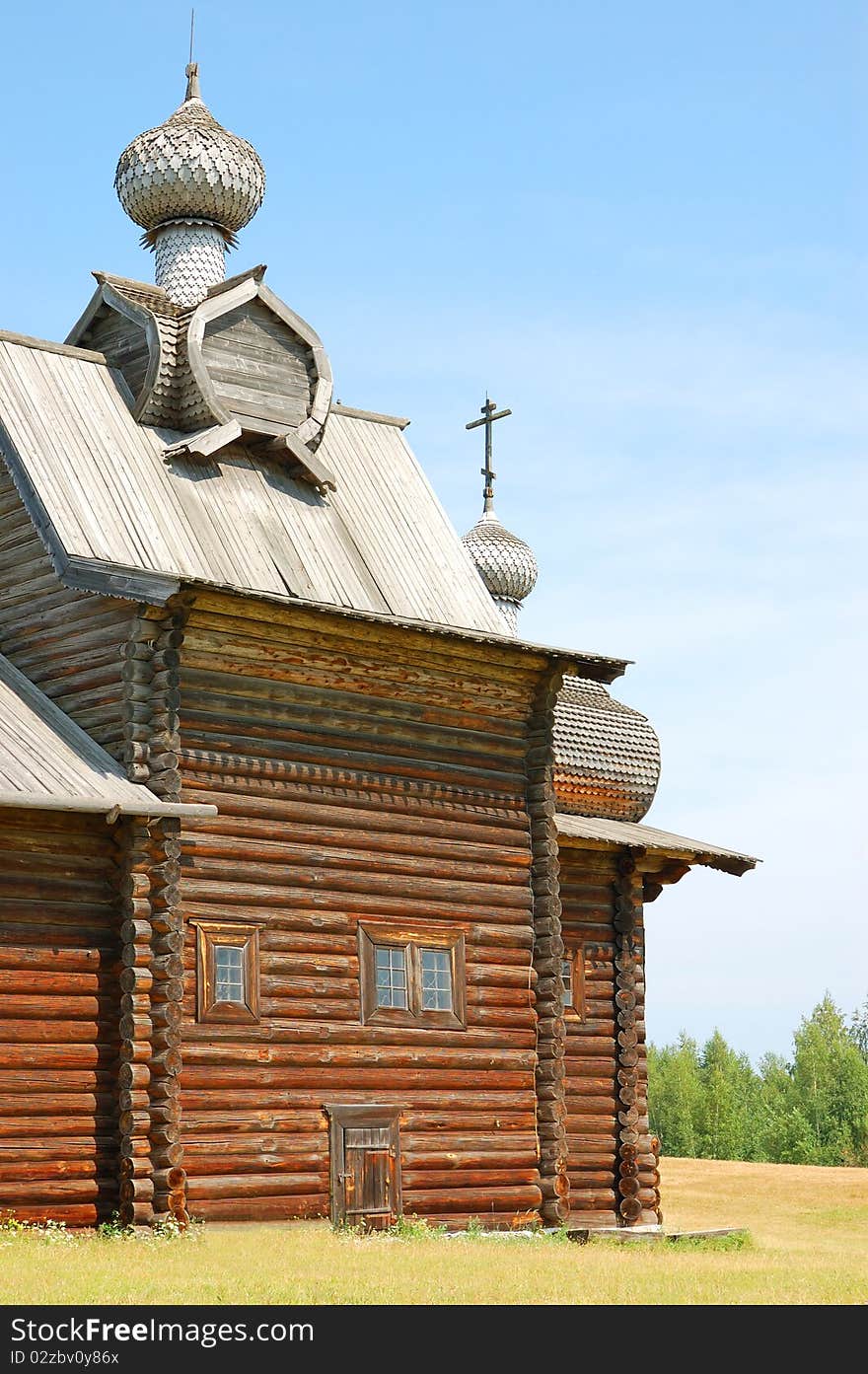 Old wooden church in Russia