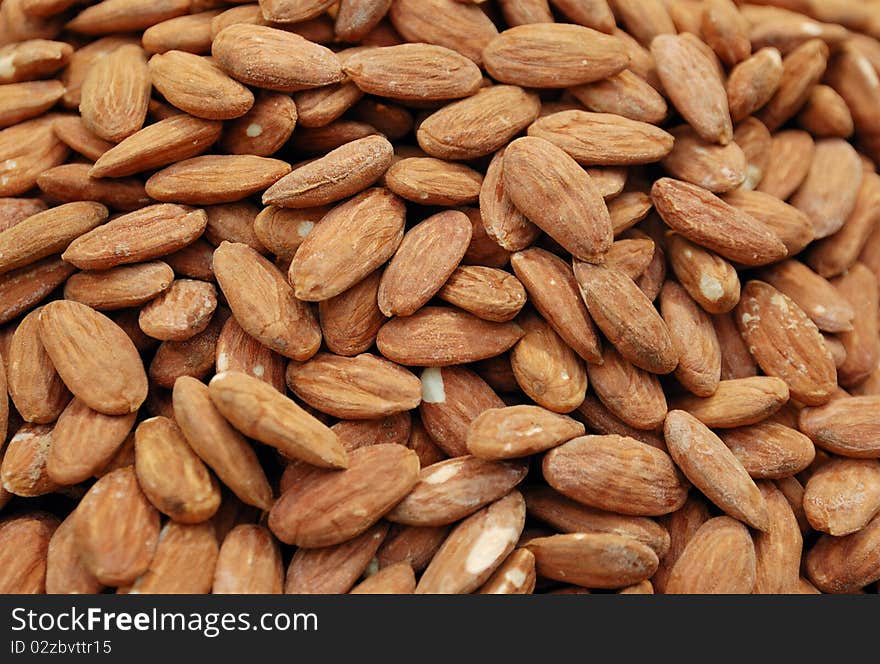 Close up of almonds