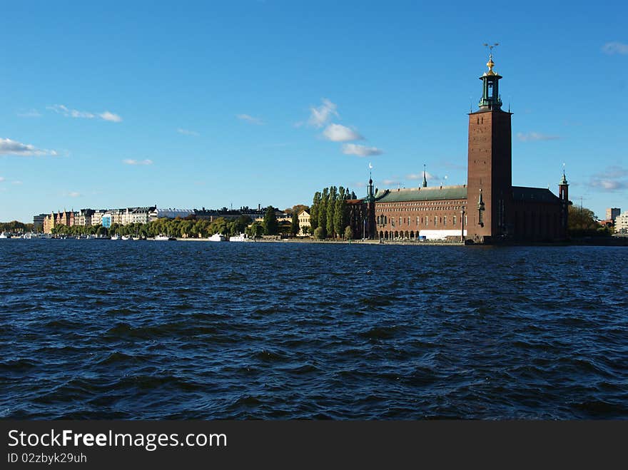 City hall,Stockholm, Sweden,seen from Riddarholmen