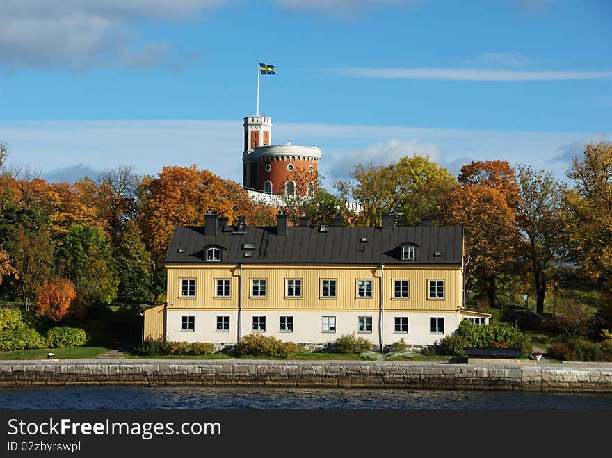 A small citadel Kastellet on Kastellholmen, Stockholm, Sweden. A small citadel Kastellet on Kastellholmen, Stockholm, Sweden